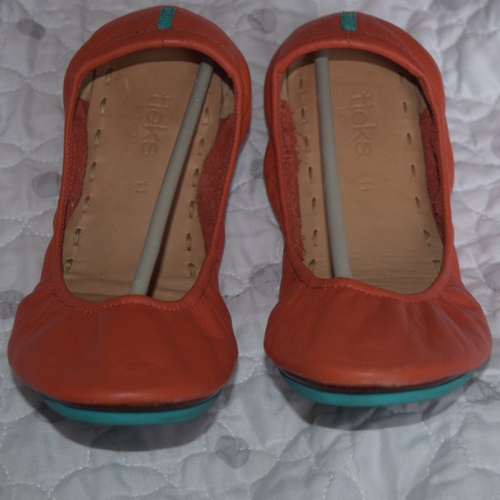 Tieks Tangerine Flats Size 11